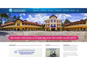 Đại học Sài Gòn's official website homepage screenshot