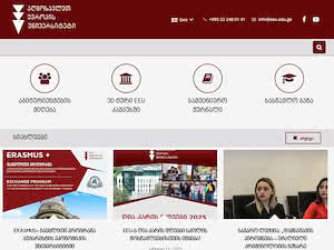 East European University, Georgia's official website homepage screenshot
