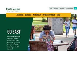 East Georgia State College's official website homepage screenshot