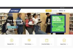 East-West University's official website homepage screenshot