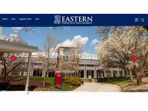 Eastern Connecticut State University's official website homepage screenshot