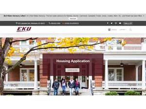 Eastern Kentucky University's official website homepage screenshot
