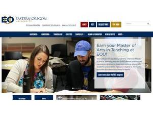 Eastern Oregon University's official website homepage screenshot