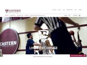 Eastern University's official website homepage screenshot