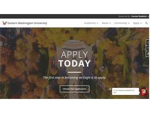Eastern Washington University's official website homepage screenshot