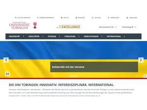 Eberhard Karls Universität Tübingen's official website homepage screenshot