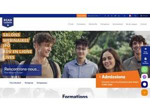 ECAM Lyon's official website homepage screenshot