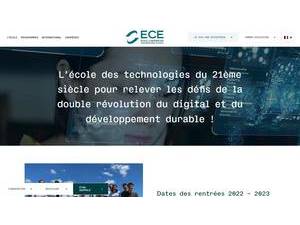 ECE Paris's official website homepage screenshot