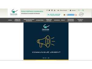 École Centrale Casablanca's official website homepage screenshot