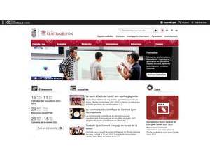 École Centrale de Lyon's official website homepage screenshot