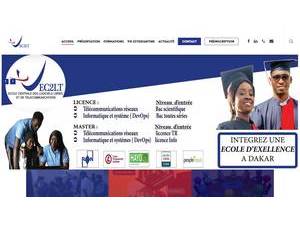 École Centrale des Logiciels Libres et des Télécommunications's official website homepage screenshot