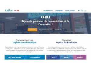 École d'ingénieur généraliste en informatique et technologies du numérique's official website homepage screenshot