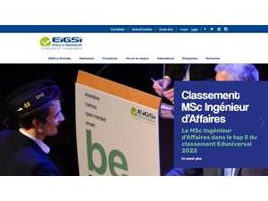 École d'Ingénieurs Généralistes La Rochelle's official website homepage screenshot
