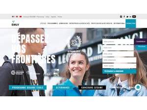 École de Management Léonard de Vinci's official website homepage screenshot