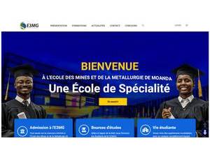 École des Mines et de la Métallurgie de Moanda's official website homepage screenshot