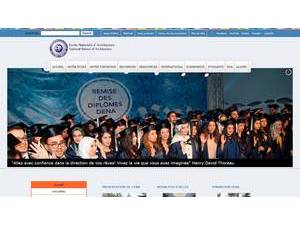 École Nationale d'Architecture's official website homepage screenshot