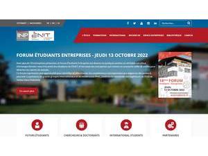 École Nationale d'Ingénieurs de Tarbes's official website homepage screenshot