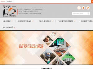 École Nationale Supérieure de Journalisme et des Sciences de l'Information's official website homepage screenshot