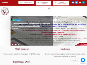École Nationale Supérieure de Technologie et d'Ingénierie's official website homepage screenshot