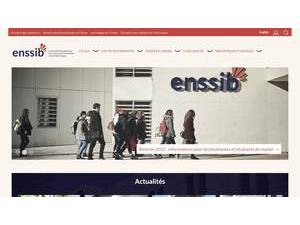 École Nationale Supérieure des Sciences de l'Information et des Bibliothèques's official website homepage screenshot