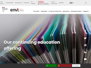 École Nationale Vétérinaire de Toulouse's official website homepage screenshot