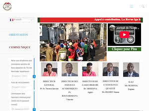 École Normale Supérieure de Bujumbura's official website homepage screenshot