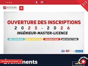 École Polytechnique Internationale Privée de Tunis's official website homepage screenshot