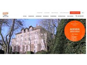École Spéciale des Travaux Publics, du Bâtiment et de l'Industrie's official website homepage screenshot