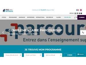 École Supérieure de Commerce d'Amiens's official website homepage screenshot