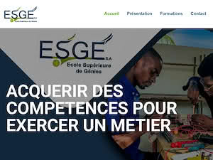 École Supérieure de Génies's official website homepage screenshot