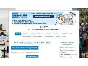 École Supérieure du Bâtiment's official website homepage screenshot