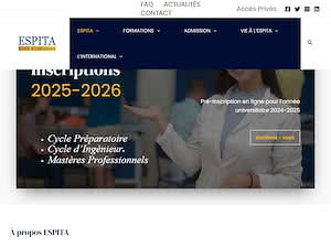 École Supérieure Privée d'Ingénierie et de Technologie Appliquée's official website homepage screenshot