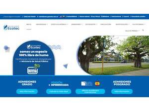 Ecotec University's official website homepage screenshot