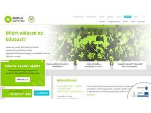 Edutus University's official website homepage screenshot