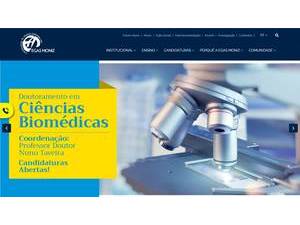 Egas Moniz - Cooperativa de Ensino Superior's official website homepage screenshot