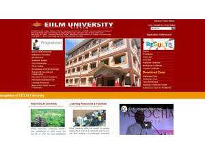 EIILM University's official website homepage screenshot