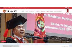 Ekasakti University's official website homepage screenshot