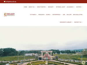 Ekiti State University, Ado Ekiti's official website homepage screenshot