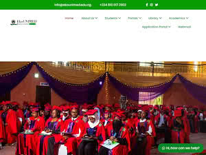 Eko University of Medical and Health Sciences's official website homepage screenshot