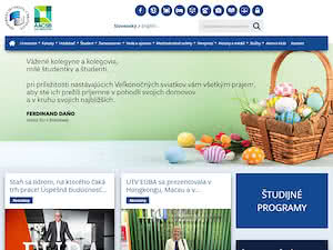 Ekonomická univerzita v Bratislave's official website homepage screenshot