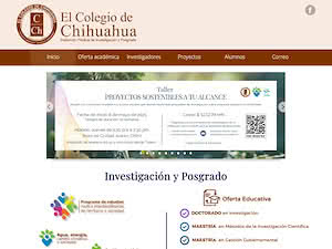 El Colegio de Chihuahua's official website homepage screenshot