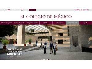El Colegio de México's official website homepage screenshot