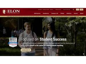 Elon University's official website homepage screenshot