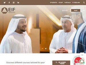 Emirates Institute of Finance's official website homepage screenshot