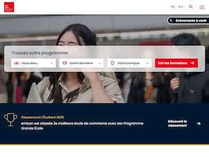 EMLYON Business School's official website homepage screenshot