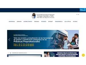 Enrique Guzmán y Valle National University of Education's official website homepage screenshot