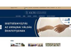 Eötvös Loránd Tudományegyetem's official website homepage screenshot