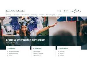 Erasmus Universiteit Rotterdam's official website homepage screenshot
