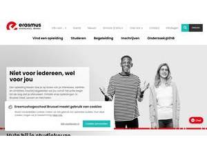 Erasmushogeschool Brussel's official website homepage screenshot