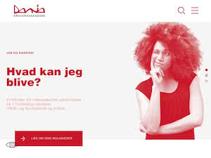 Erhvervsakademi Dania's official website homepage screenshot